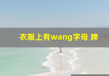 衣服上有wang字母 牌